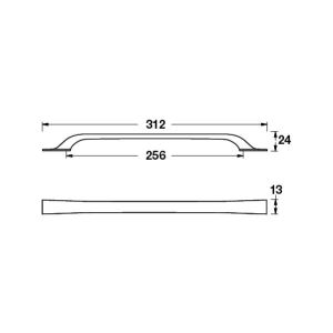 Hafele Mobilya Kulpu Bella 256mm Parlak Krom