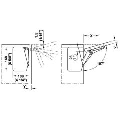 Hafele Free Flap 1.7 Makas Gövdesi B, Nikel Renk