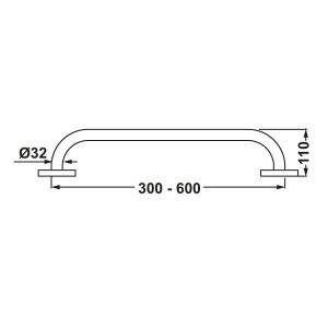 Hafele Tutunma Barı Düz Ø32 120X300