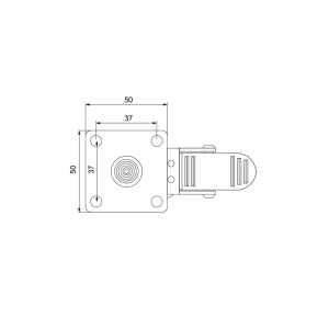 Hafele Mobilya Tekerleği Frenli Ø50x70mm, Gri