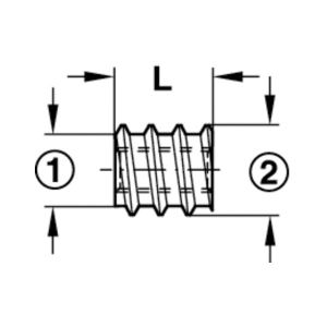 Hafele Düz Başlı Çelik Dübel M5x10mm (100 Adet), Galvaniz