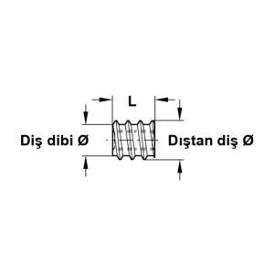 Hafele Düz Başlı Çelik Dübel M8x18mm (100 Adet), Galvaniz