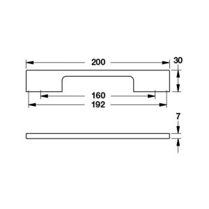 Hafele Mobilya Kulpu Mia2 200mm Paslanmaz Çelik