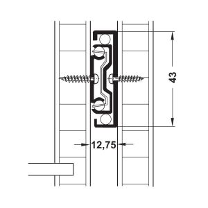 Hafele Bilyalı Ray Tam Açılım 30Kg Ball 43 43/350mm Galvaniz