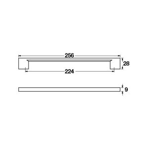 Hafele Mobilya Kulpu Alexis 224mm Parlak Krom