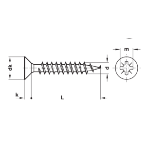 Hafele Hospa Havşa Başlı Vida 4x18mm (1000 Adet) Mat Siyah Renk