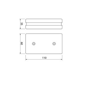 Hafele Flora Köşeli Mobilya Ayağı 60x35mm, Beyaz Renk