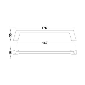 Hafele Mobilya Kulpu Tria 160mm Paslanmaz Çelik