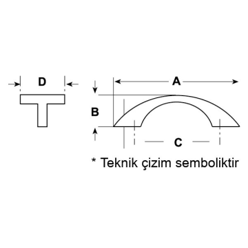 Hafele Mobilya Kulpu Liberty 128mm Paslanmaz Çelik