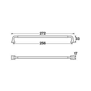 Hafele Mobilya Kulpu Elmer 256mm Parlak Pirinç