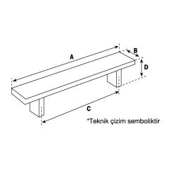 Hafele Mobilya Kulpu Batilda 352mm Mat Krom