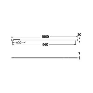 Hafele Mobilya Kulpu Mia Side2 1000mm Parlak Krom