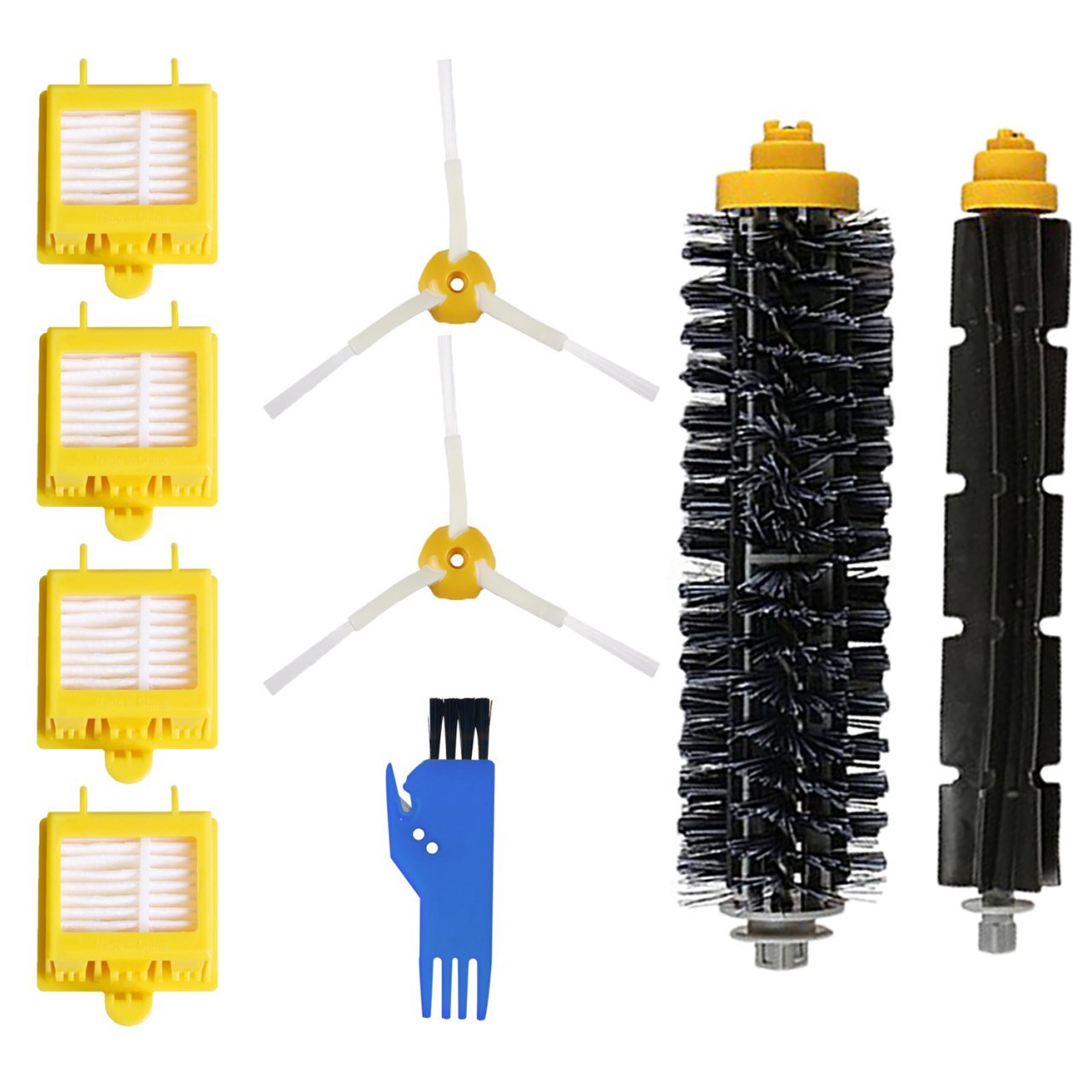 i-Robot Roomba 700 760 770 780 Uyumlu 9 Parça Yedek Filtre Fırça Seti