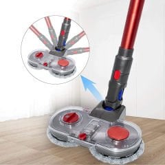 Dyson V7 Uyumlu Mop Başlığı  + Tetik Kilidi+ 4 Adet Mop (Damlatmalı)