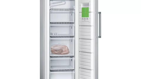 Siemens GS33VVIE0N 176x60 cm 7 Çekmeceli Inox Solo Derin Dondurucu