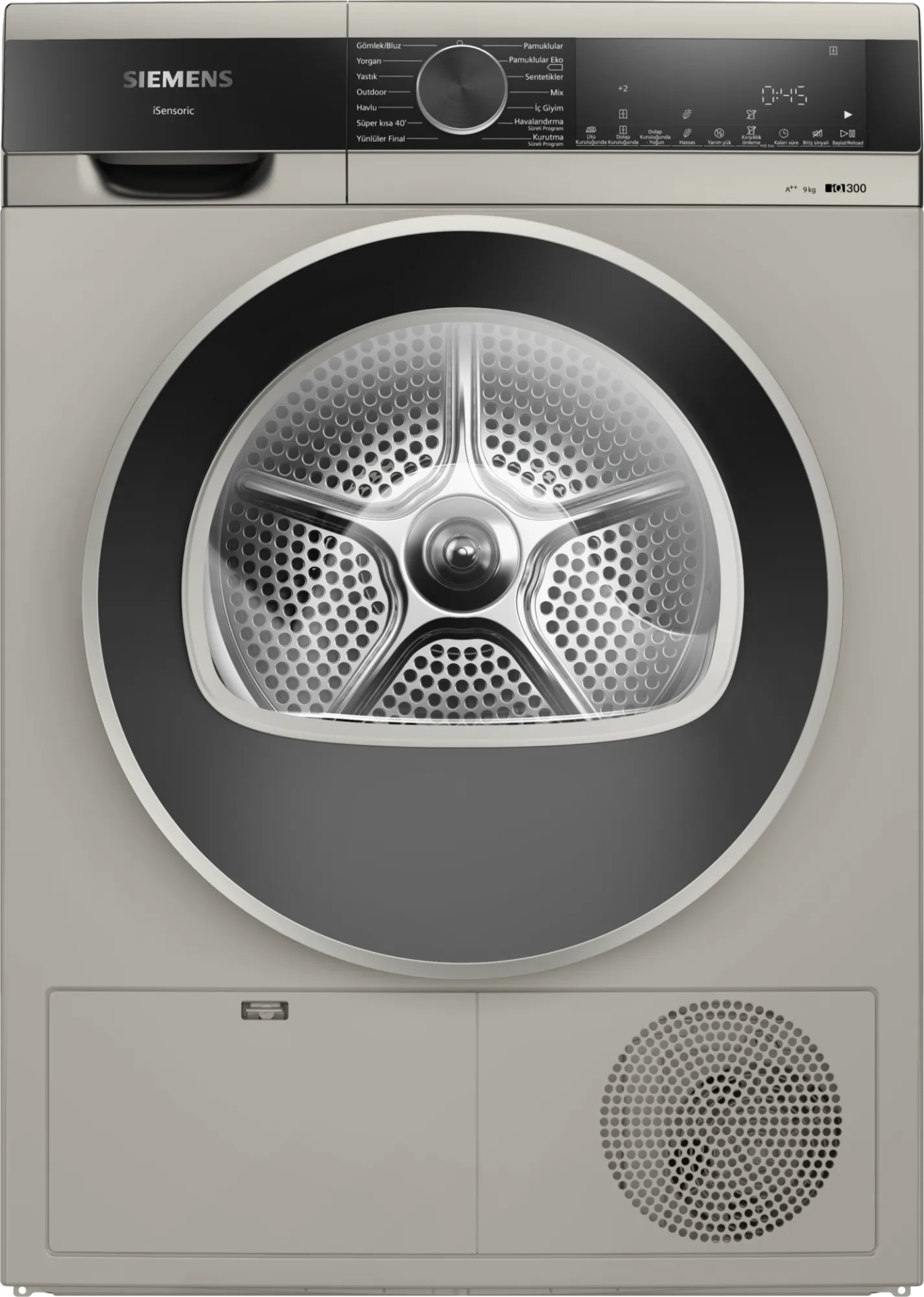 Siemens WQ41G20TTR 9kg Isı Pompalı Gri Kurutma Makinesi