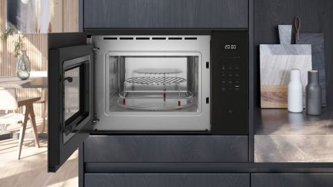 Siemens BE555LMB2 59x38 cm Siyah Ankastre Mikrodalga