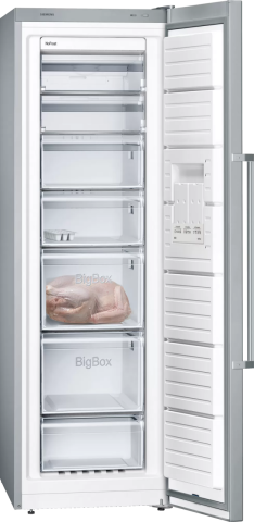 Siemens GS36NVIE0N 186x60cm 7 Çekmeceli Inox Solo Derin Dondurucu
