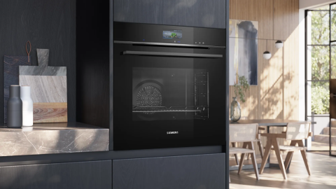 Siemens HR776G3B1 60x60 cm Buhar Destekli Siyah Ankastre Fırın