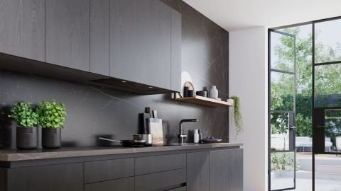 Siemens LB88NPC60 86 cm Siyah Gömme Aspiratör