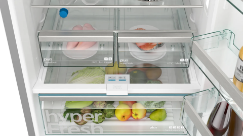 Siemens KG56NLBE0N 193x70 cm Alttan Donduruculu Siyah Cam Buzdolabı
