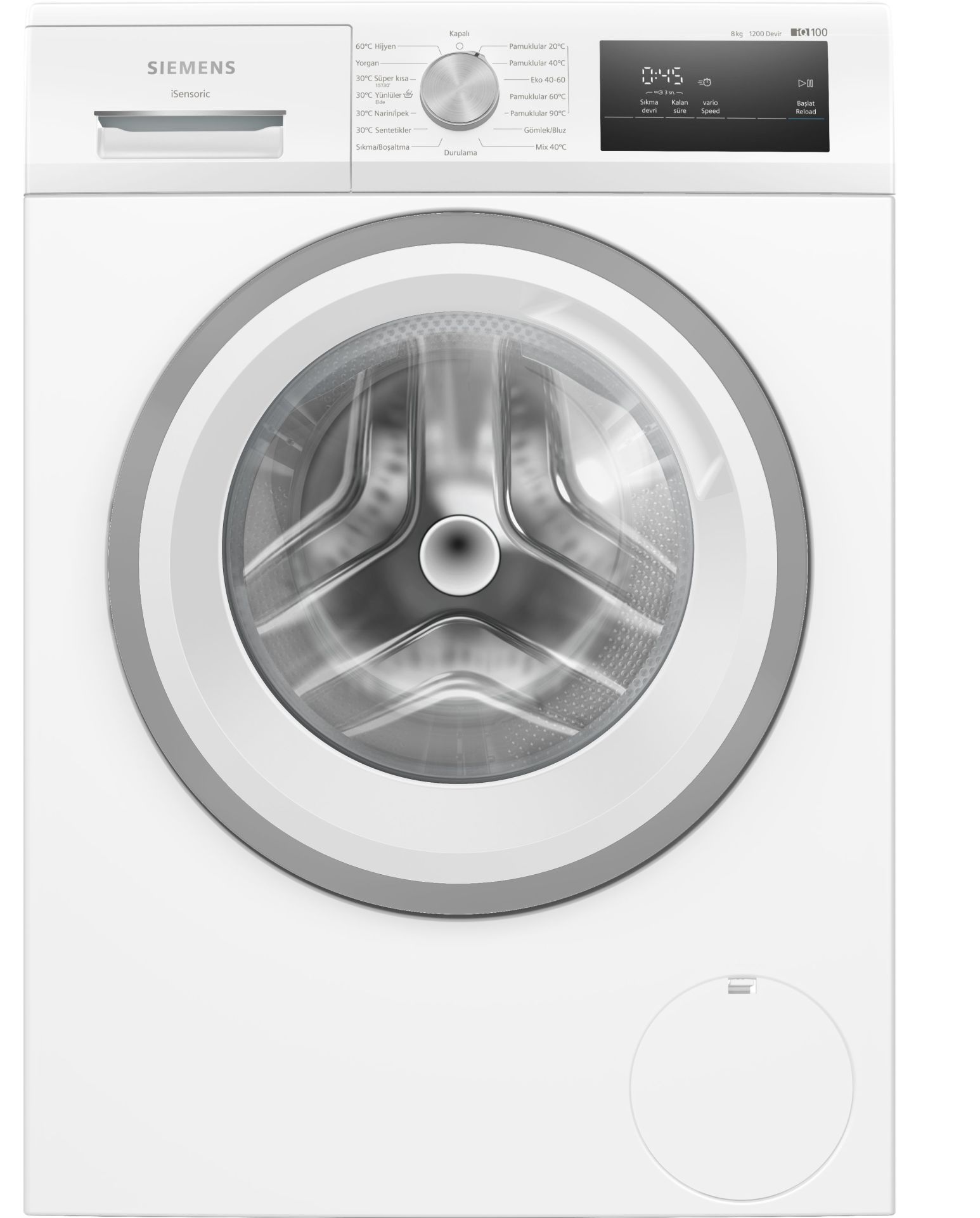 Siemens WM12N180TR 8kg/1200 Devir Beyaz Çamaşır Makinesi