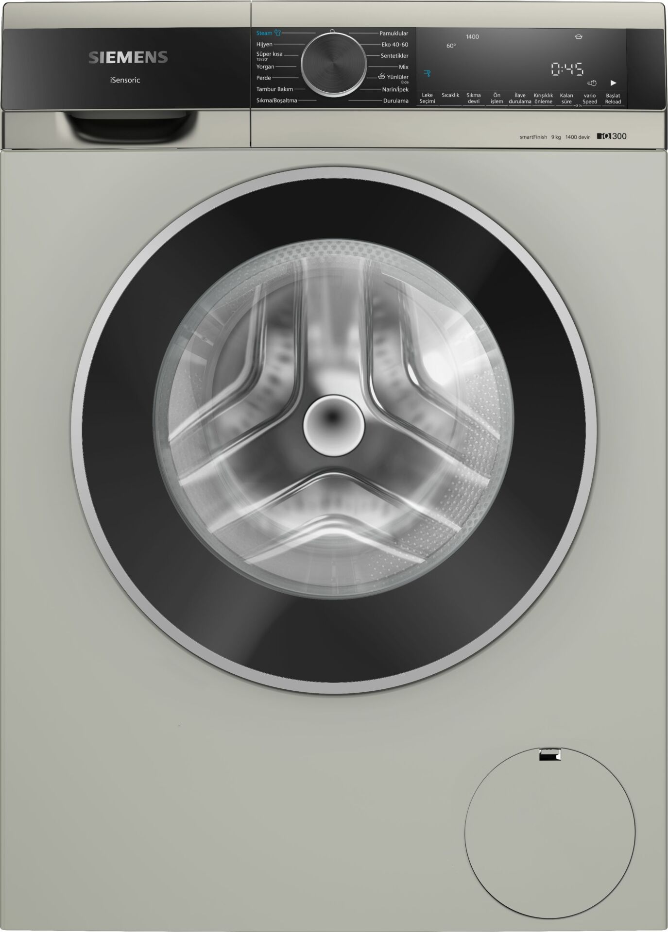 Siemens WG44A2ZXTR 9kg/1400 Devir Gri Çamaşır Makinesi