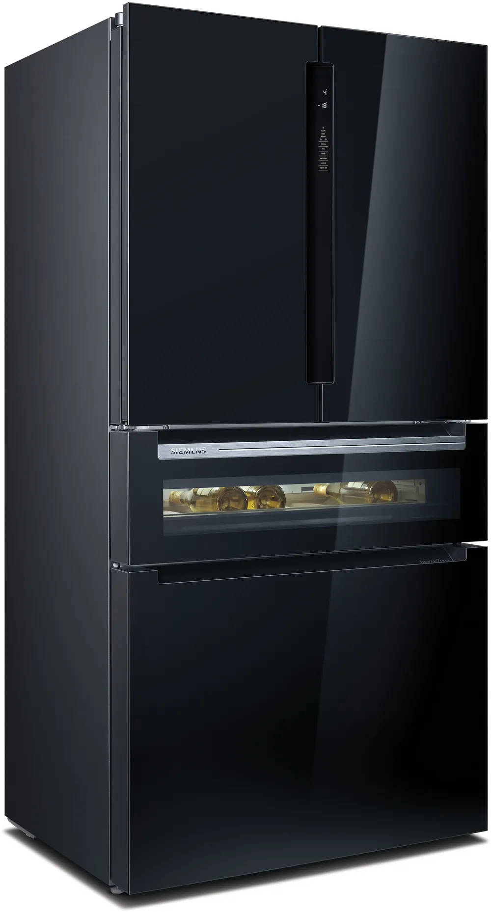 Siemens KF96RSBEA 183x90.5 cm Frencdoor Siyah Cam Gardırop Tipi Buzdolabı