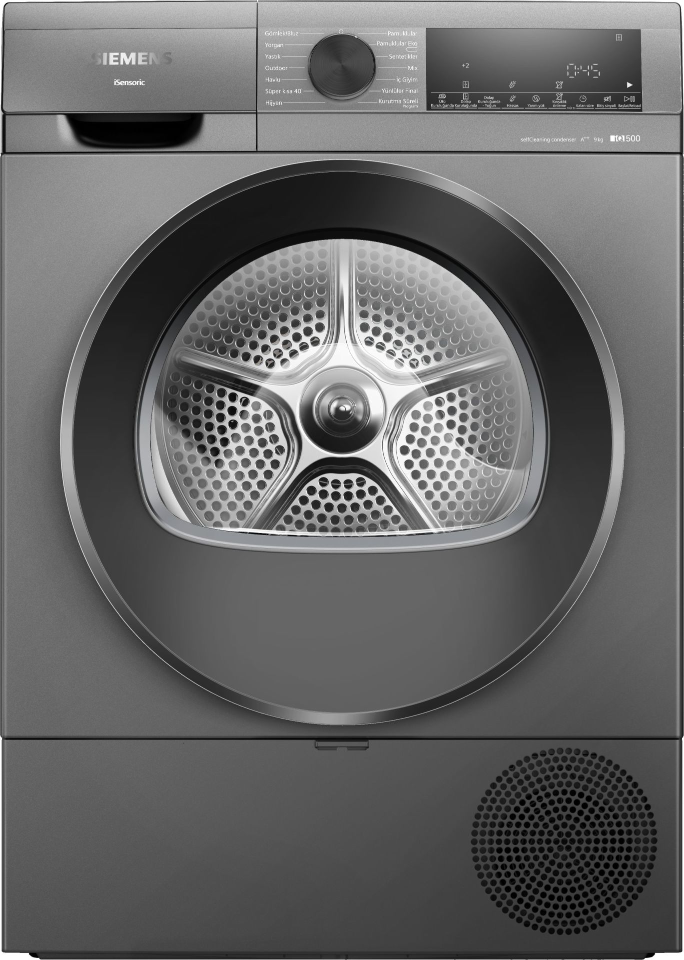 Siemens WQ42G20RTR 9kg Isı Pompalı Antrasit Gri Kurutma Makinesi