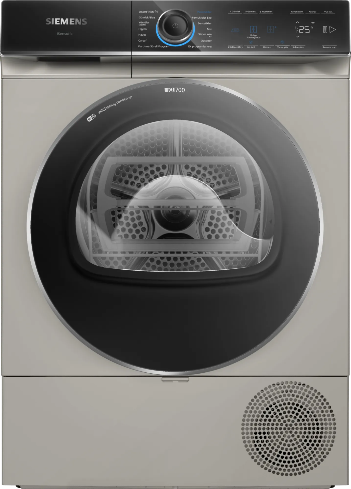 Siemens WQ45B2AXTR 9kg Isı Pompalı Gri Kurutma Makinesi