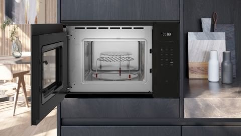 Siemens BE525LMB2 59x38 cm Siyah Ankastre Mikrodalga