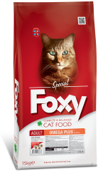 Foxy Tam ve Dengeli Omega Plus Balıklı Yetişkin Kedi Maması 15kg