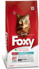 Foxy Tam ve Dengeli Balıklı Kısır Yetişkin Kedi Maması 15kg