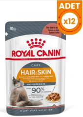 Royal Canin Hair&Skin Care Yetişkin Kedi Yaş Mama Konservesi 85gram X 12 adet