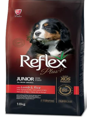 Reflex Plus Junior Kuzu Etli ve Pirinçli 18 kg Büyük Irk Yavru Köpek Maması