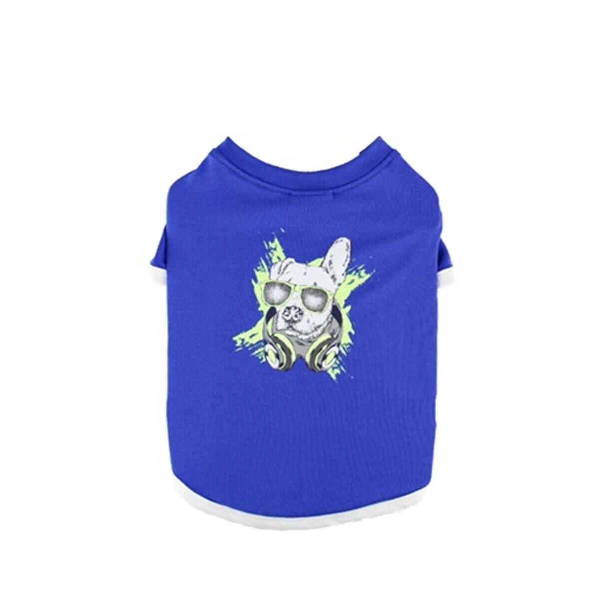 Zampa Cool Dog Neon Baskılı Mavi Kedi & Köpek T-Shirt