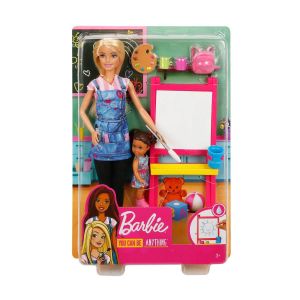 Barbie Ben Büyüyünce Meslek Setleri-Sarışın Resim Öğretmeni