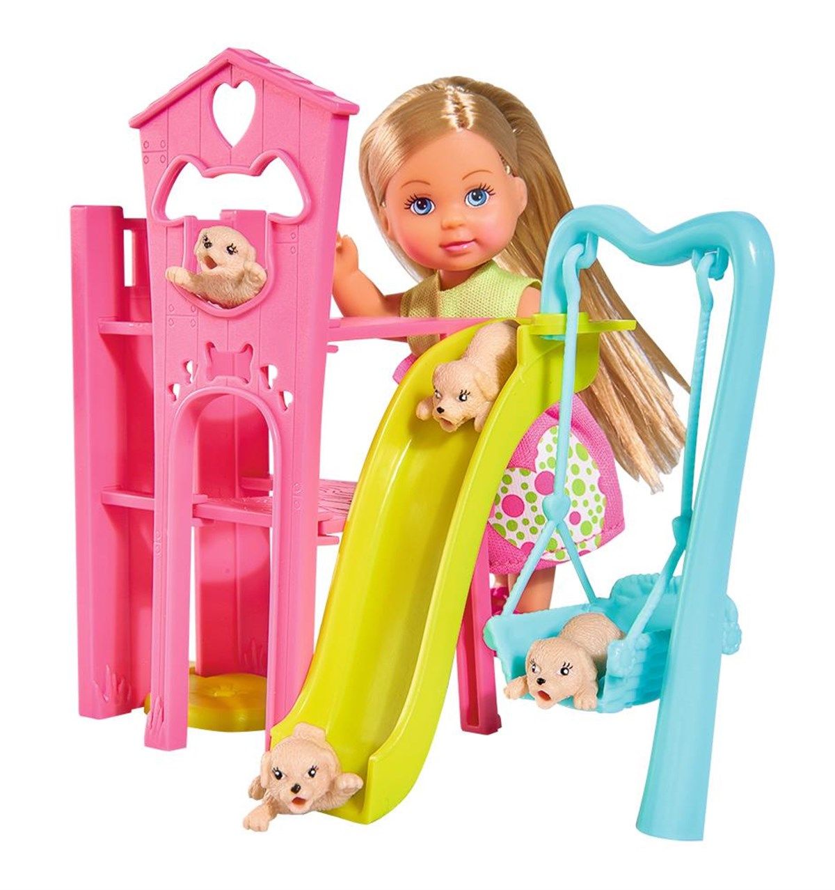 Evi Love Hondenoppas Dog Sitter Toy – Simba Figure With Carrier And Puppies, Interactive Play Set For Kids - View #3