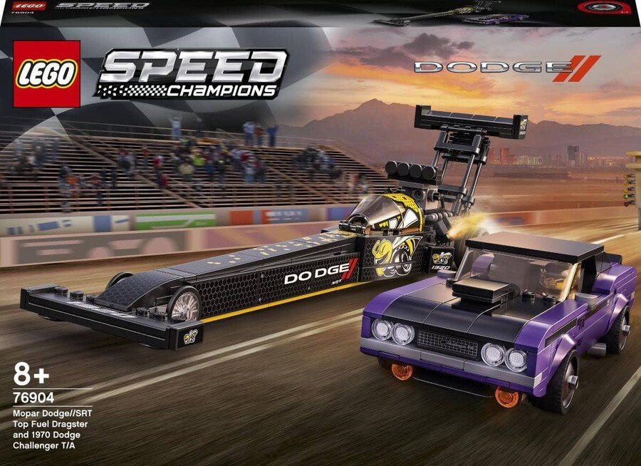 LEGO Speed Champions Mopar Dodge//SRT Top Fuel Dragster and 1970 Dodge Challenger