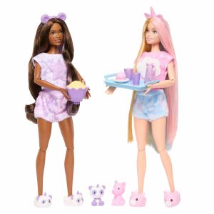 Barbie Cutie Reveal Bebekler Pijama Partisi Oyun Seti