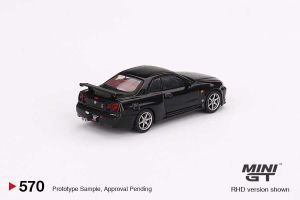 Mini GT 1:64 Nissan Skyline GT-R (R34) -Spec Black Pearl