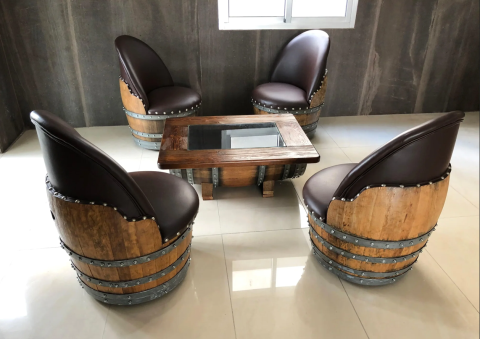 Roys Ahşap 105 Fıçı Oturma Grubu