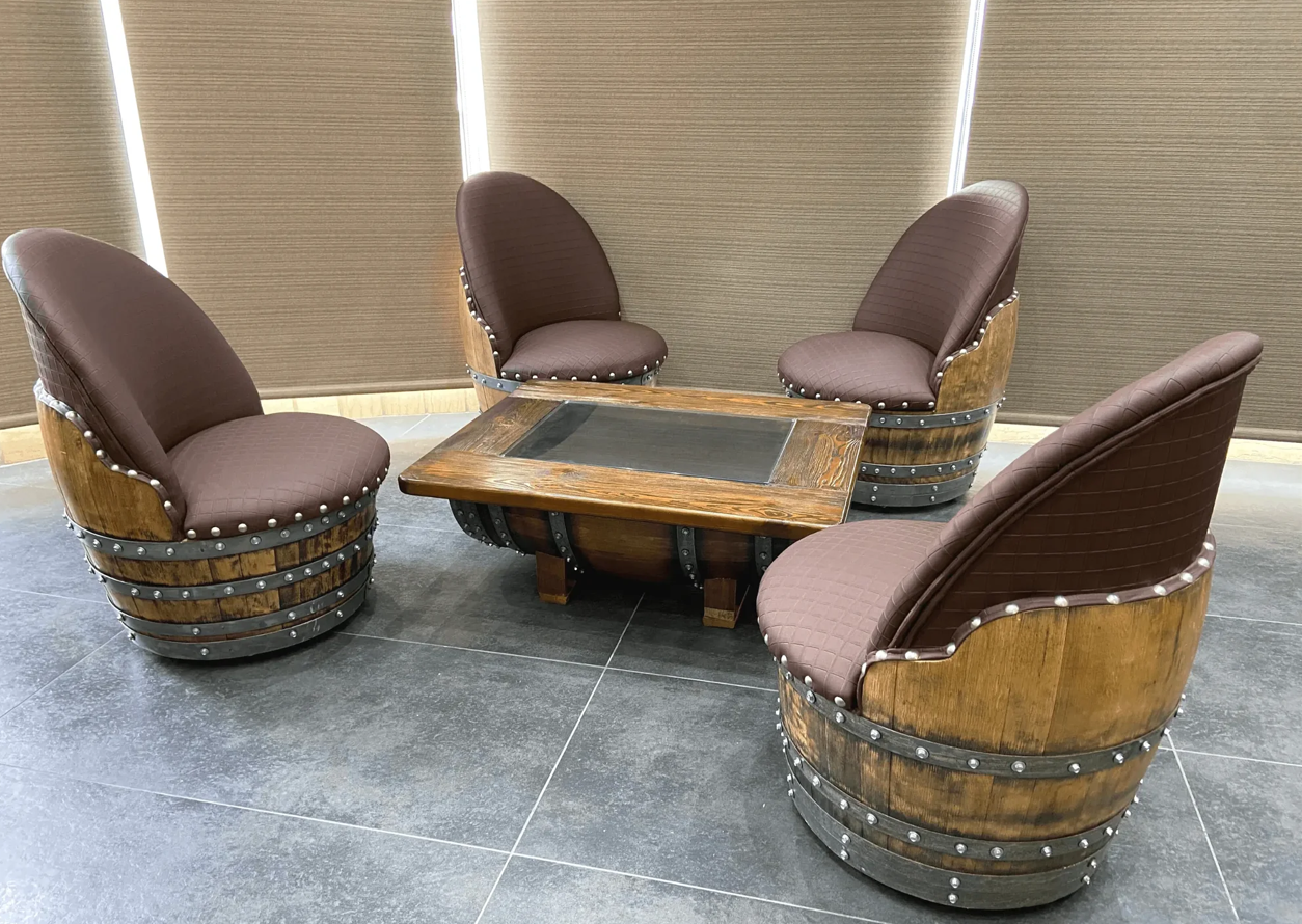 Roys Ahşap 105 Fıçı Oturma Grubu