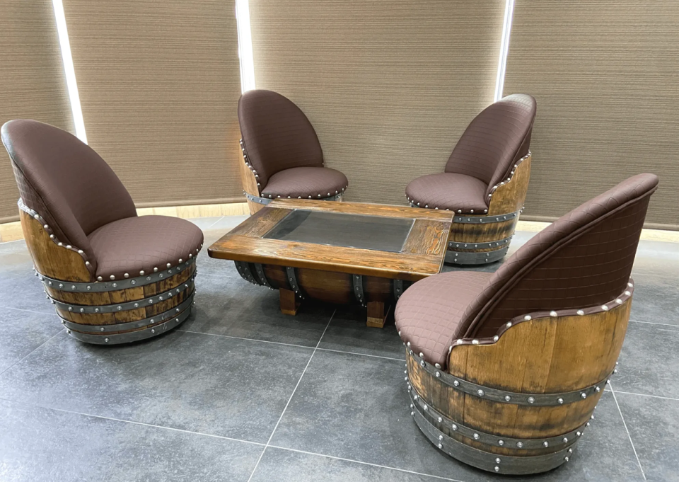 Roys Ahşap 105 Fıçı Oturma Grubu