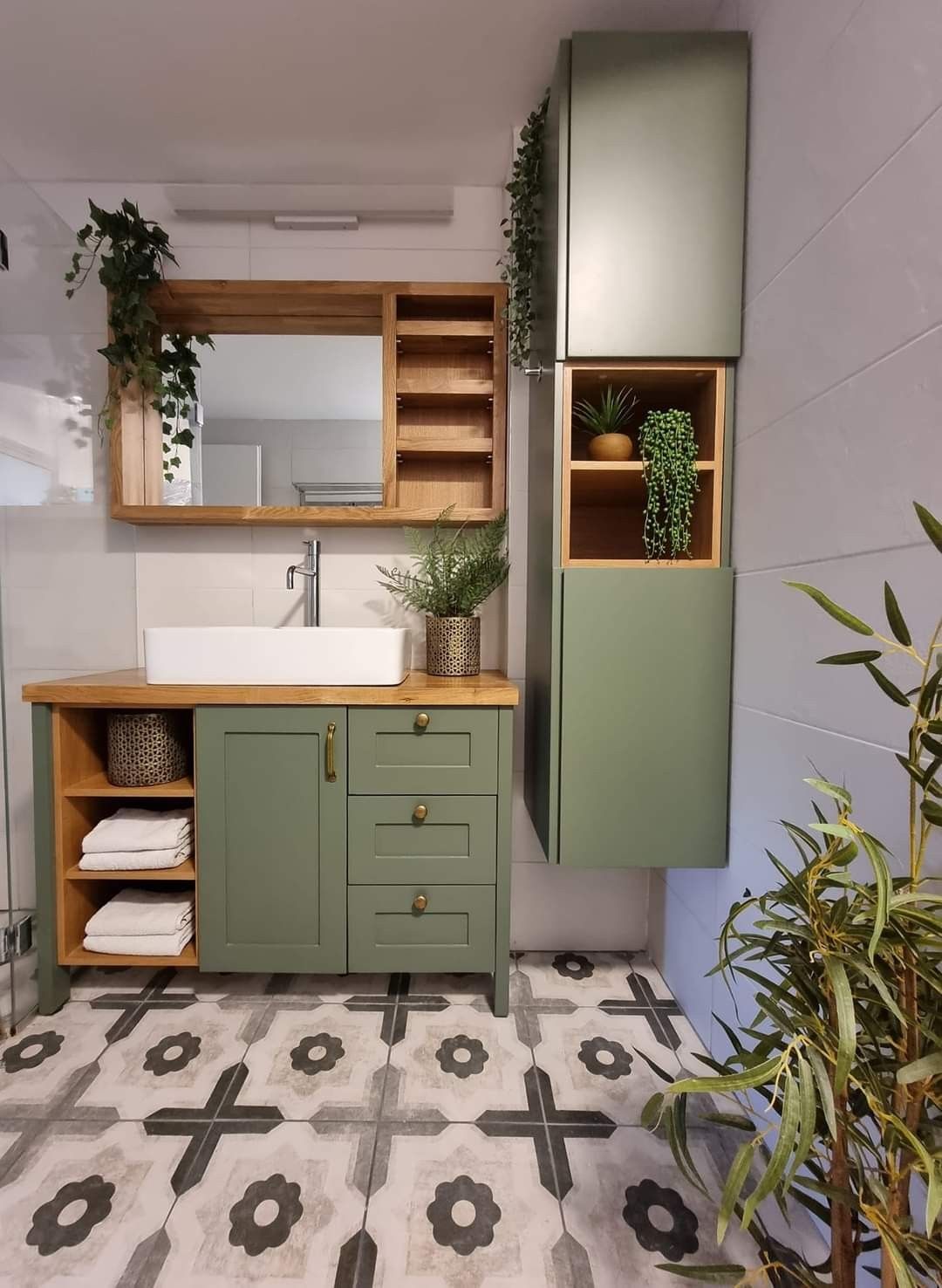 Roys Ahşap 156 Özel İmalat Modern Banyo Ünitesi