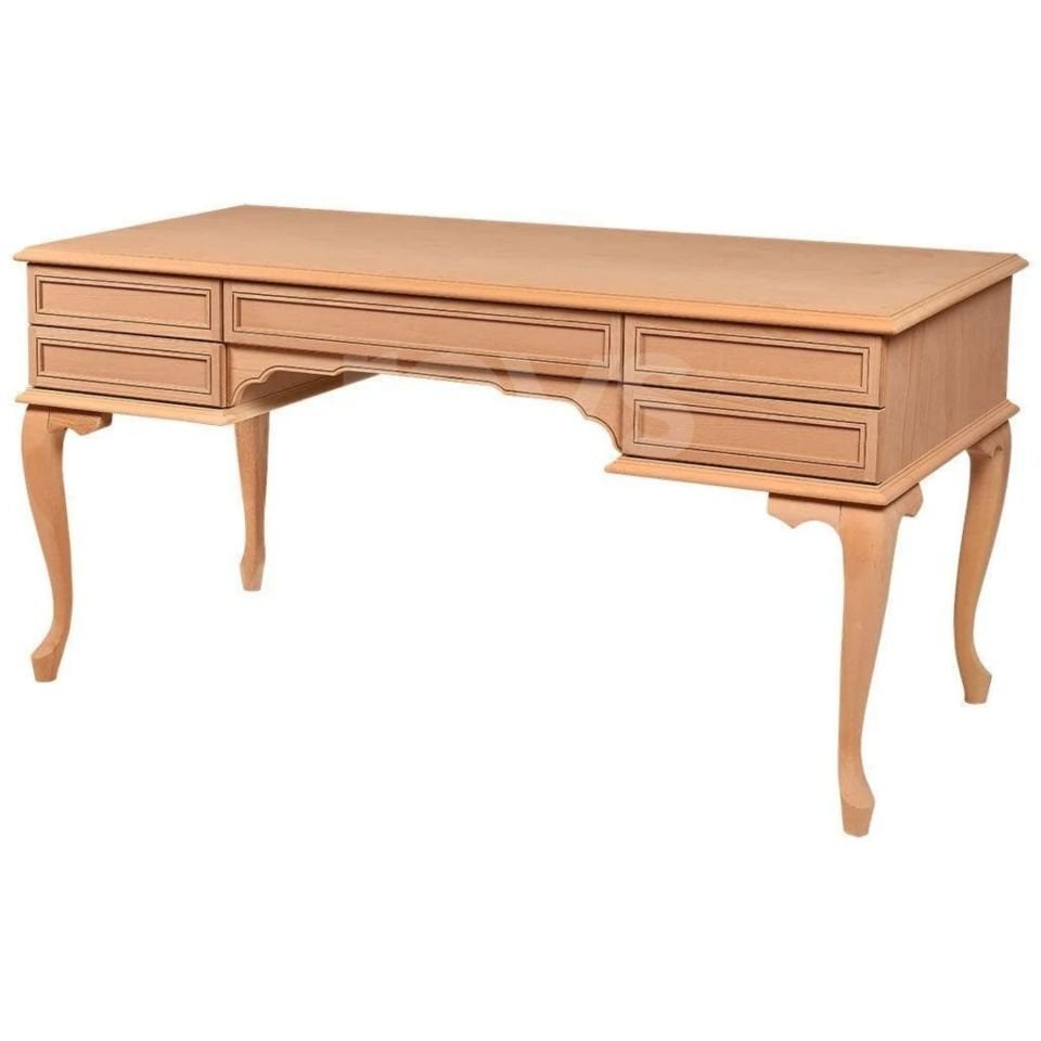 Roys Ahşap 5250 Masif Ham 160 Cm Lükens Çizgi Çalışma Masası