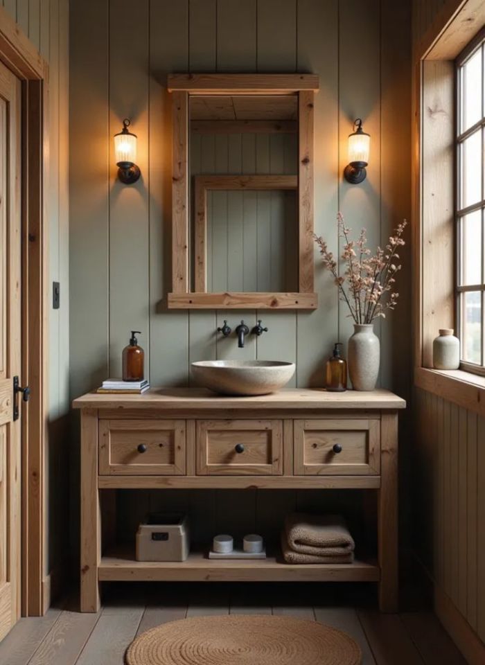 Roys Ahşap 165 Özel İmalat Modern Banyo Ünitesi