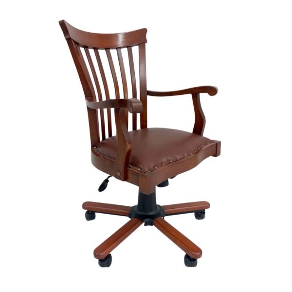 Roys Ahşap 5516 Eskitme Ceviz Amortisörlü Çalışma Sandalyesi