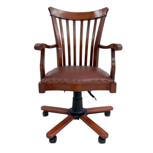 Roys Ahşap 5516 Eskitme Ceviz Amortisörlü Çalışma Sandalyesi