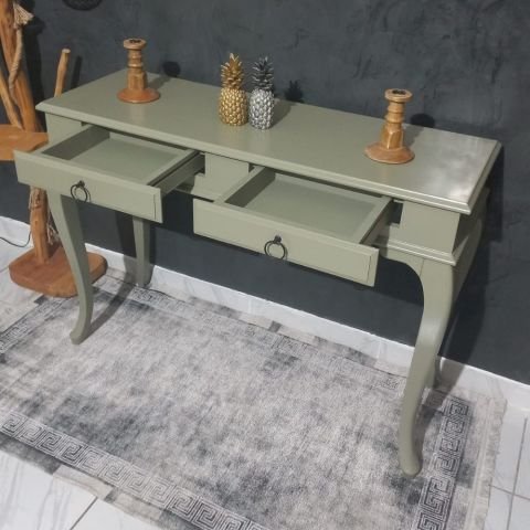 Roys Ahsap 7034 Yellow Grey 100 Cm Çekmeceli Ahşap Dresuar